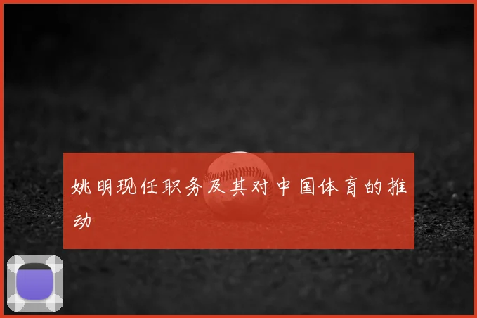 姚明现任职务及其对中国体育的推动